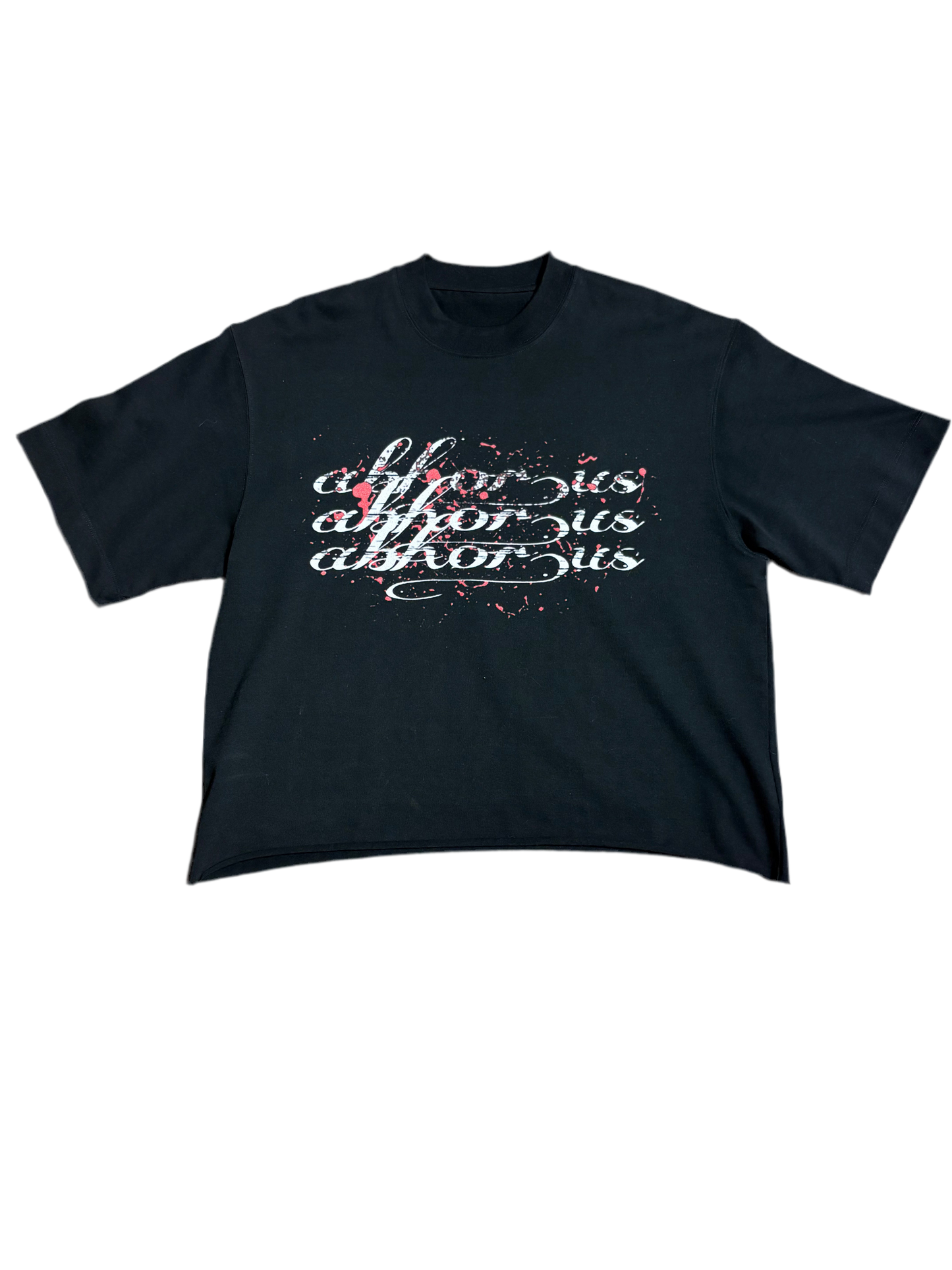 Cropped oversized abhor tee “Black”